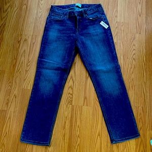 High waisted straight legged jeans